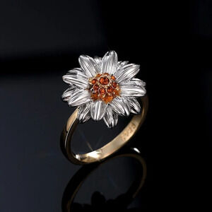 ✨Summer Party Sweet Flower Thin Zircon Gold Rings for Women, MARR9144